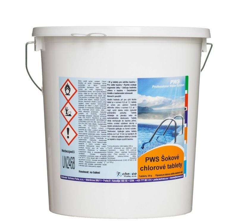 PWS Rychlorozpustné tablety do bazénu 20 g 10 kg