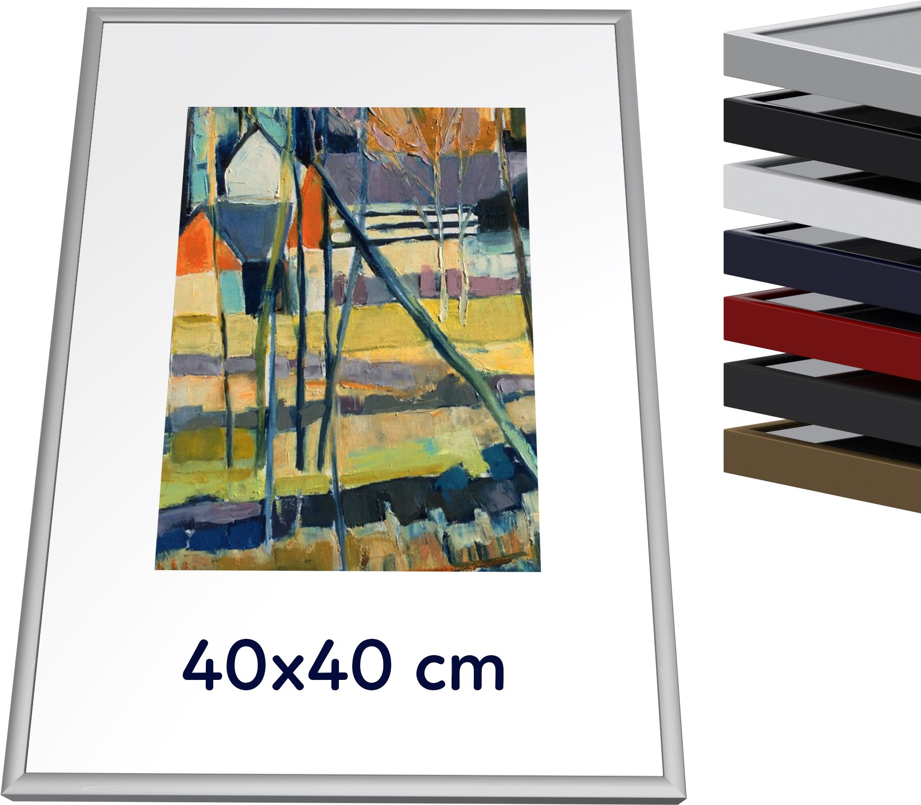 THALU Kovový rám 40x40 cm Grafitová šedá