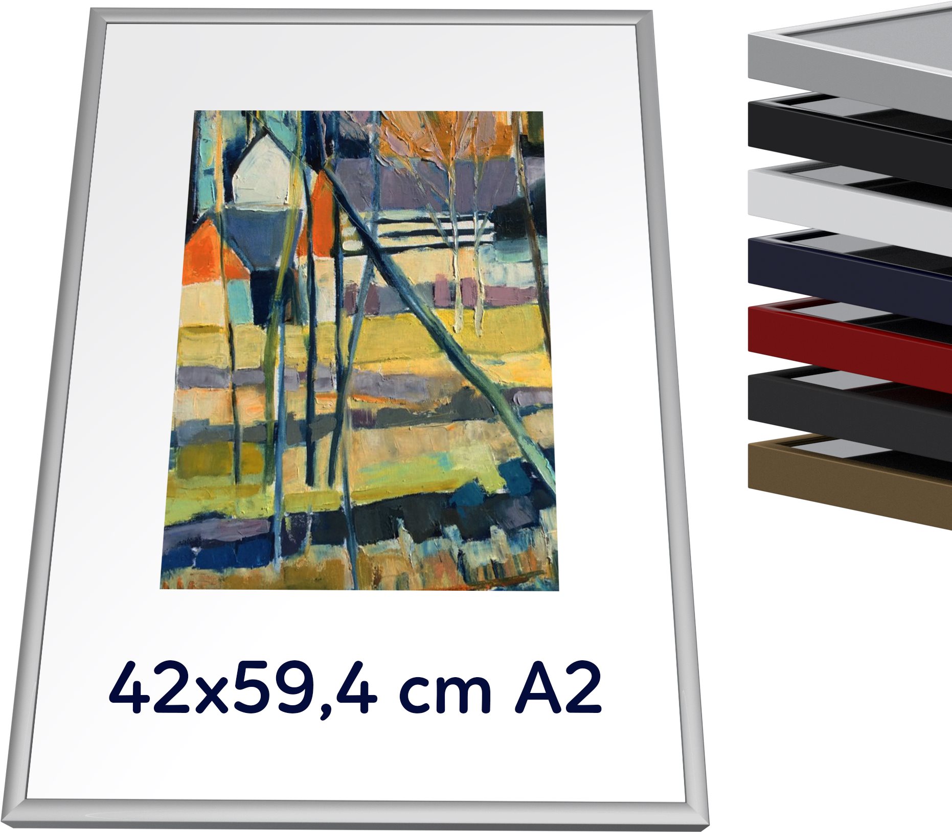 THALU Kovový rám 42x59,4 A2 cm Bílá