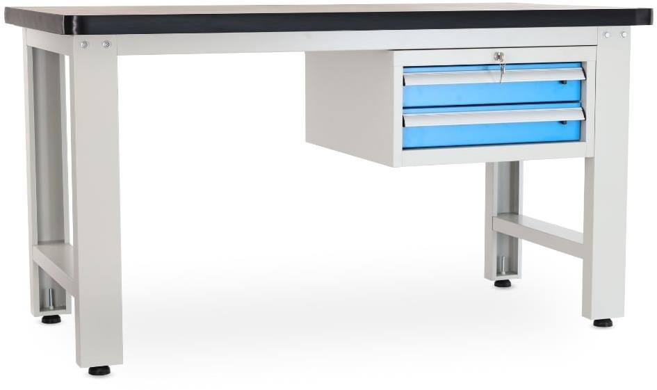 Rauman pracovní stůl Solid MDF-02, délka 150 cm, závěsný box, černý