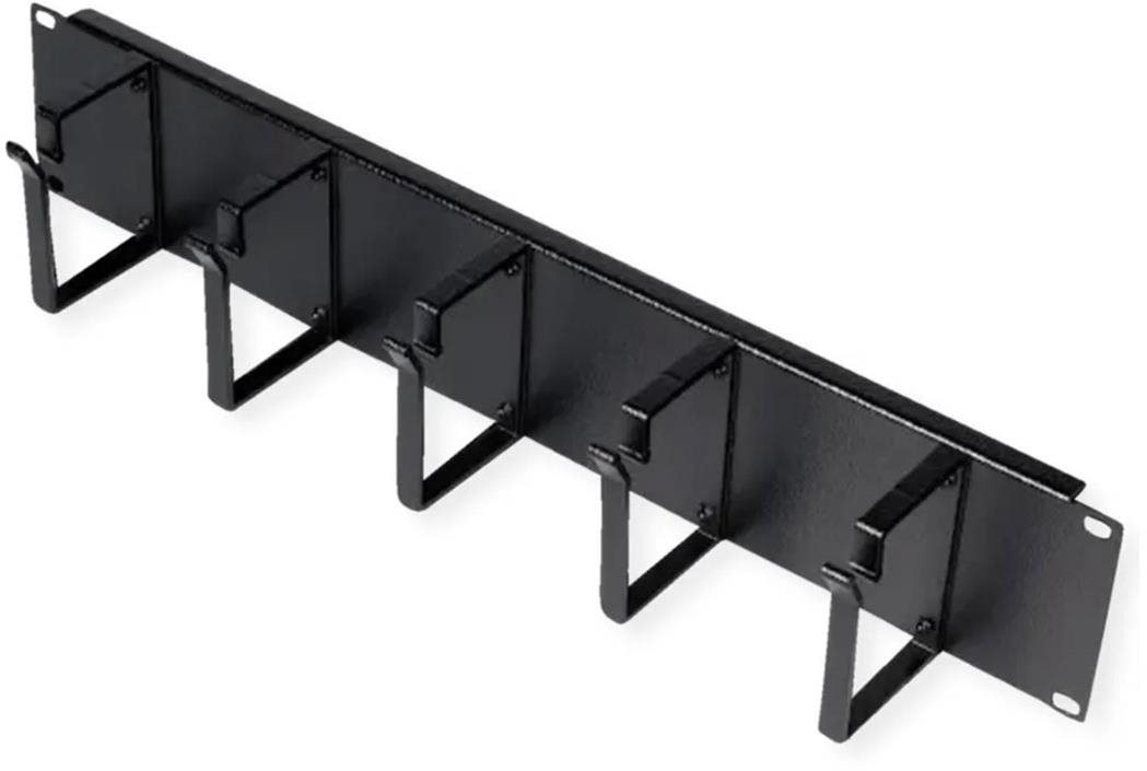 Roline 19" vyvazovací panel 2U, 5 × kovový třmen "G" 85 × 60, černý