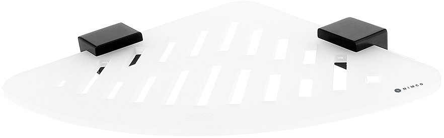 Nimco Police do koupelny a sprchy rohová – plexisklo černá Kibo Ki-X212-90