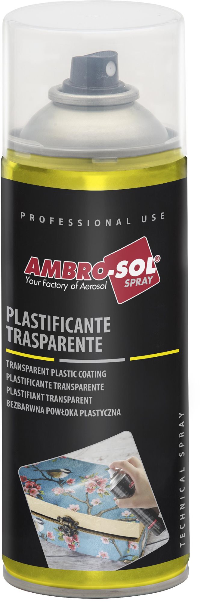 AMBRO-SOL Barva ve spreji transparentní laminace a ochranný film, 400 ml AS.I270