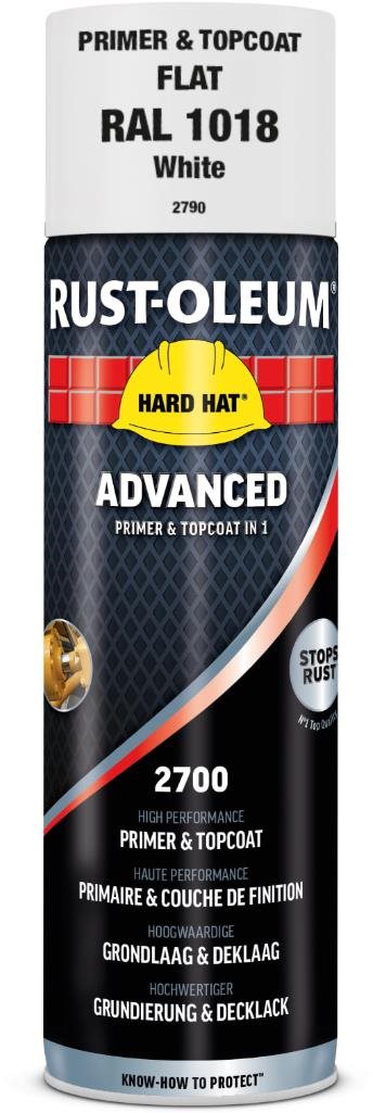 Rust-Oleum Samozákladující průmyslová barva ve spreji Hard Hat® Advanced 2v1, bílá I