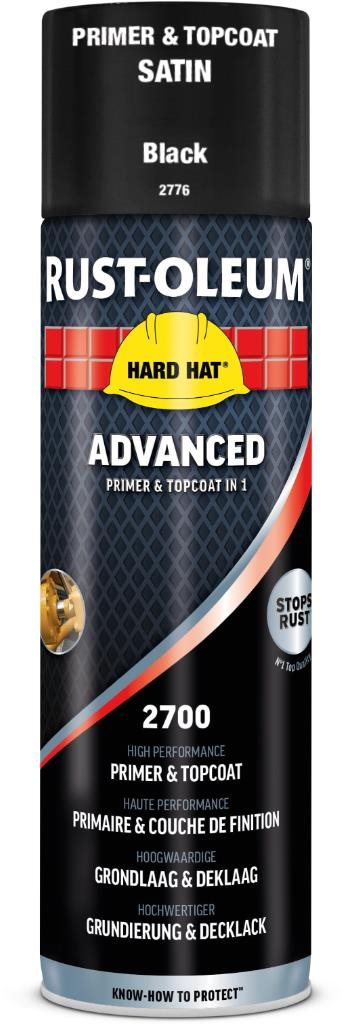 Rust-Oleum Samozákladující průmyslová barva ve spreji Hard Hat® Advanced 2v1, černá II