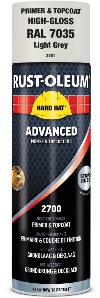Rust-Oleum Samozákladující průmyslová barva ve spreji Hard Hat® Advanced 2v1, šedá I