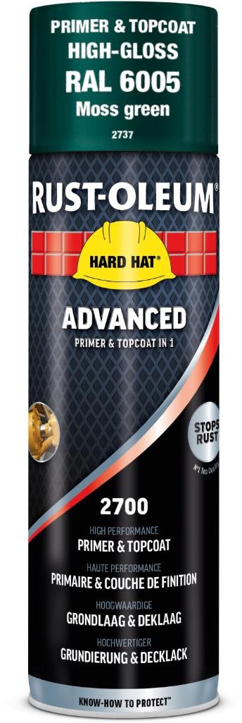Rust-Oleum Samozákladující průmyslová barva ve spreji Hard Hat® Advanced 2v1, zelená