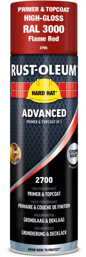 Rust-Oleum Samozákladující průmyslová barva ve spreji Hard Hat® Advanced 2v1, červená