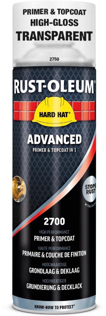 Rust-Oleum Samozákladující průmyslová barva ve spreji Hard Hat® Advanced 2v1, transparentní