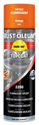Rust-Oleum Fluorescenční barva ve spreji HARD HAT® Topcoat Fluorescent, 500 ml, oranžová