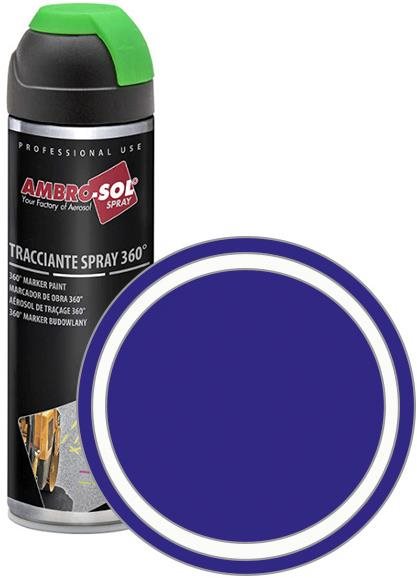 AMBRO-SOL Značkovací barva ve spreji 360° MARKER PAINT 500 ml, modrá