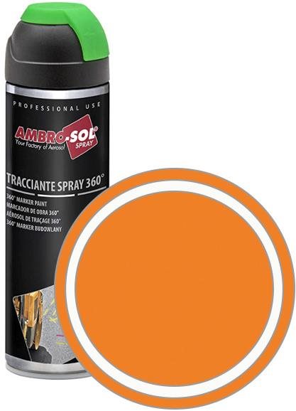AMBRO-SOL Značkovací barva ve spreji 360° MARKER PAINT 500 ml, oranžová