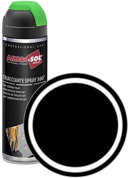 AMBRO-SOL Značkovací barva ve spreji 360° MARKER PAINT 500 ml, černá