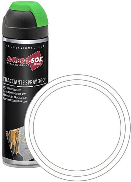 AMBRO-SOL Značkovací barva ve spreji 360° MARKER PAINT 500 ml, bílá