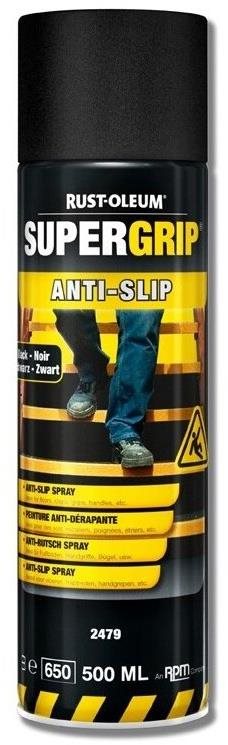Rust-Oleum Protiskluzová Rust-Oleum Barva ve spreji SuperGrip Anti-Slip Spray / 500 ml, černá
