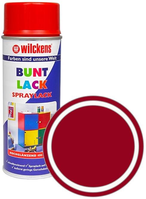 Wilckens Syntetická vrchní barva ve spreji vysoký lesk 400 ml červená, WI.16030300140