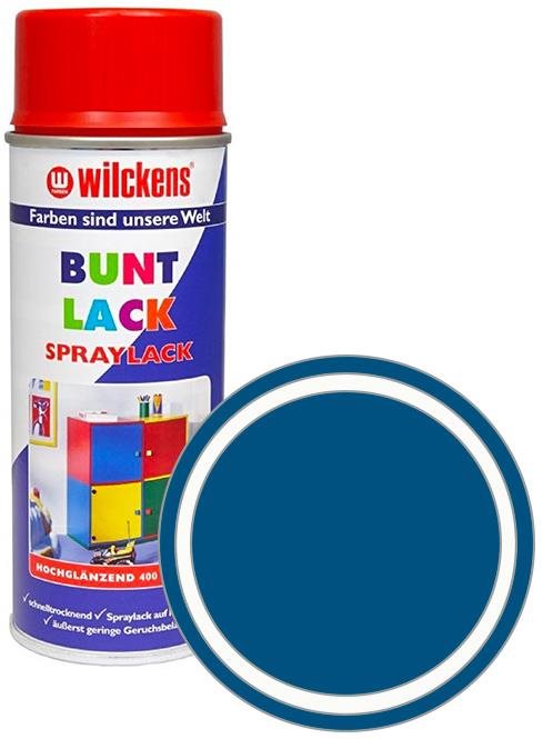 Wilckens Syntetická vrchní barva ve spreji vysoký lesk 400 ml modrá, WI.16050100140