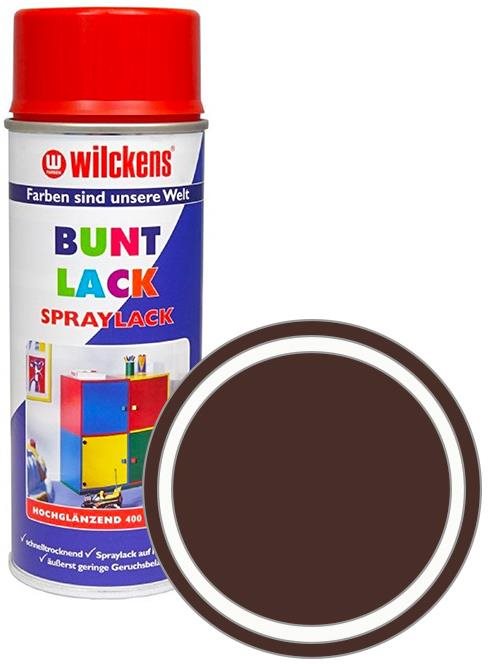 Wilckens Syntetická vrchní barva ve spreji vysoký lesk 400 ml hnědá, WI.16087000140