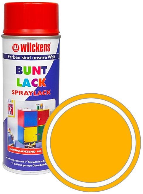 Wilckens Syntetická vrchní barva ve spreji vysoký lesk 400 ml žlutá, WI.16010200140