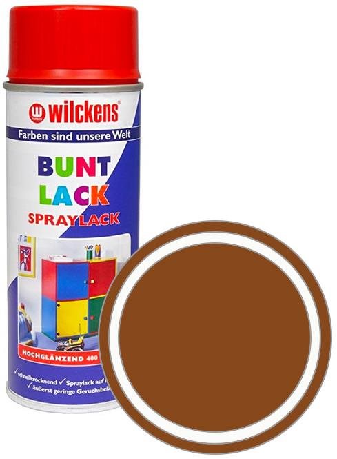Wilckens Syntetická vrchní barva ve spreji vysoký lesk 400 ml hnědá, WI.16080300140