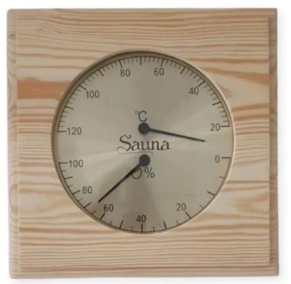 SENTIOTEC Teploměr do sauny s vlhkoměrem, dřevo