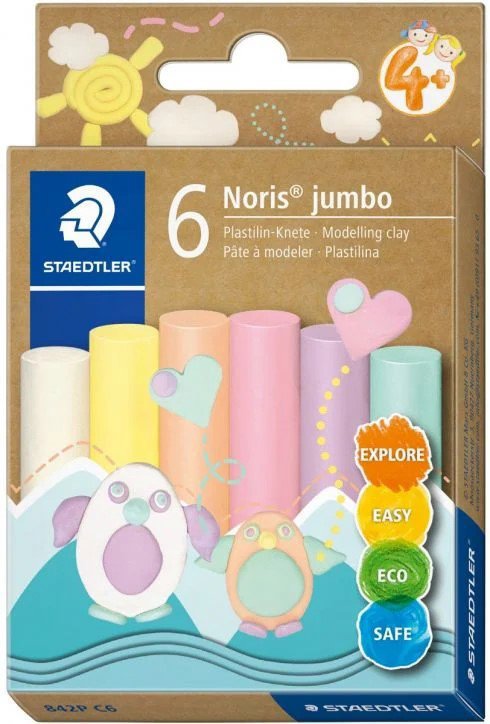STAEDTLER Plastelína 6 pastelových barev