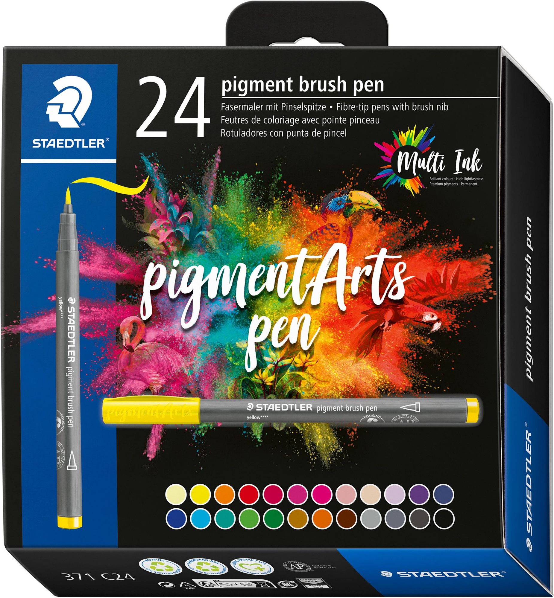 STAEDTLER 371 Brush marker, 24 barev