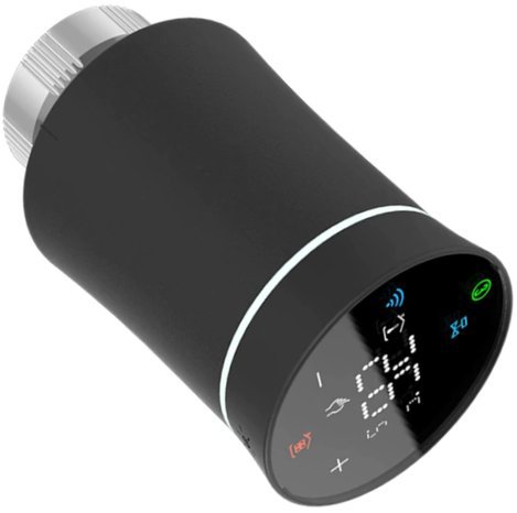 Secutek Chytrá termostatická hlavice černá ZigBee 3.0