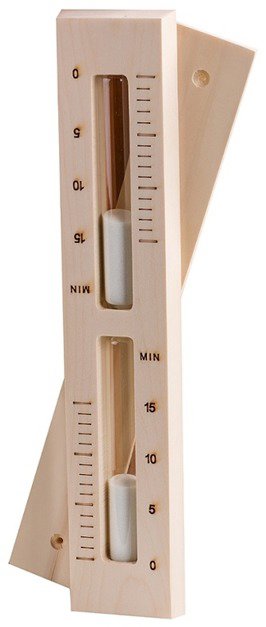 SENTIOTEC Přesýpací hodiny do sauny - bílý písek, 15 min