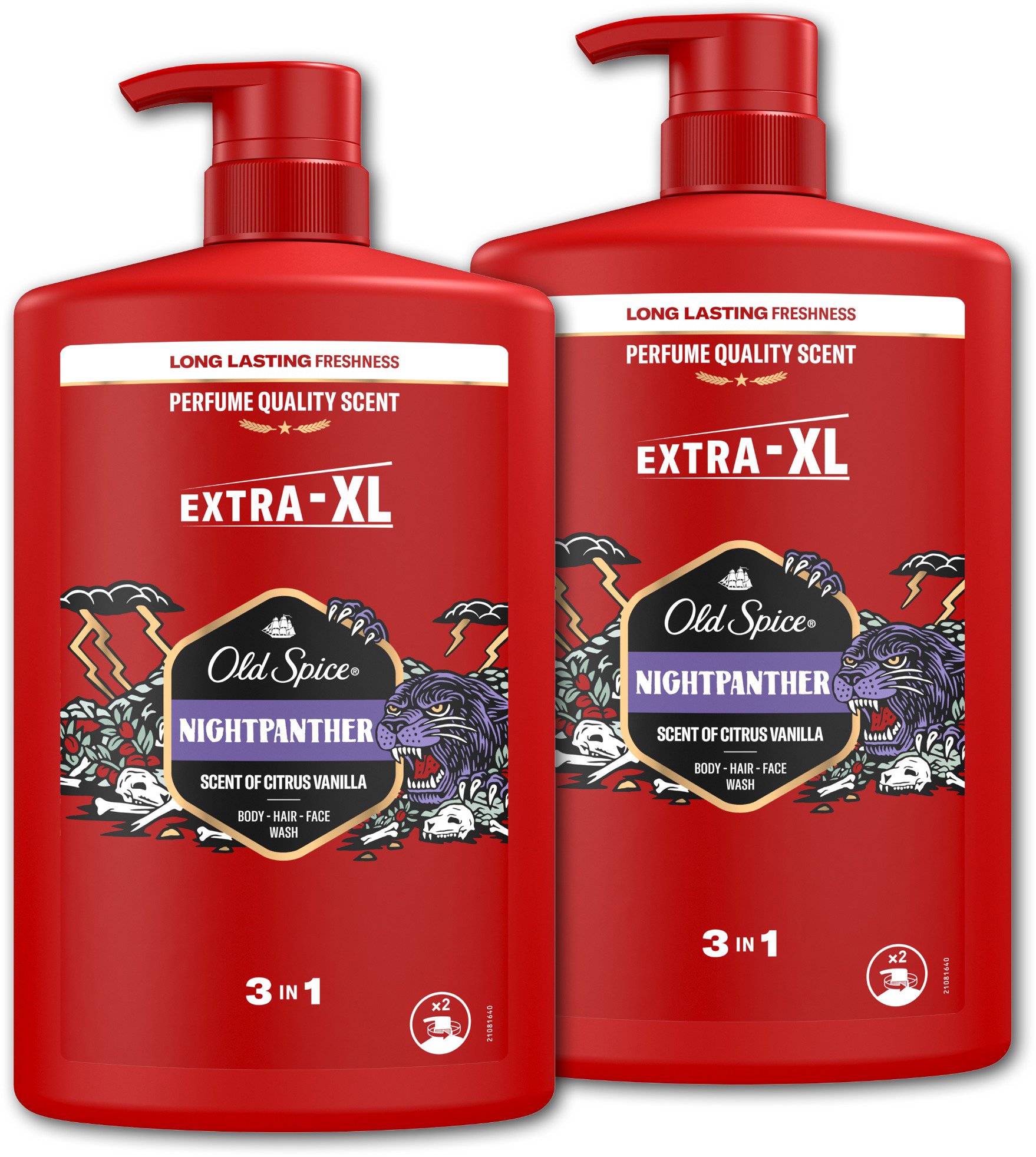OLD SPICE Night Panther Sprchový gel 3v1 2 × 1000 ml