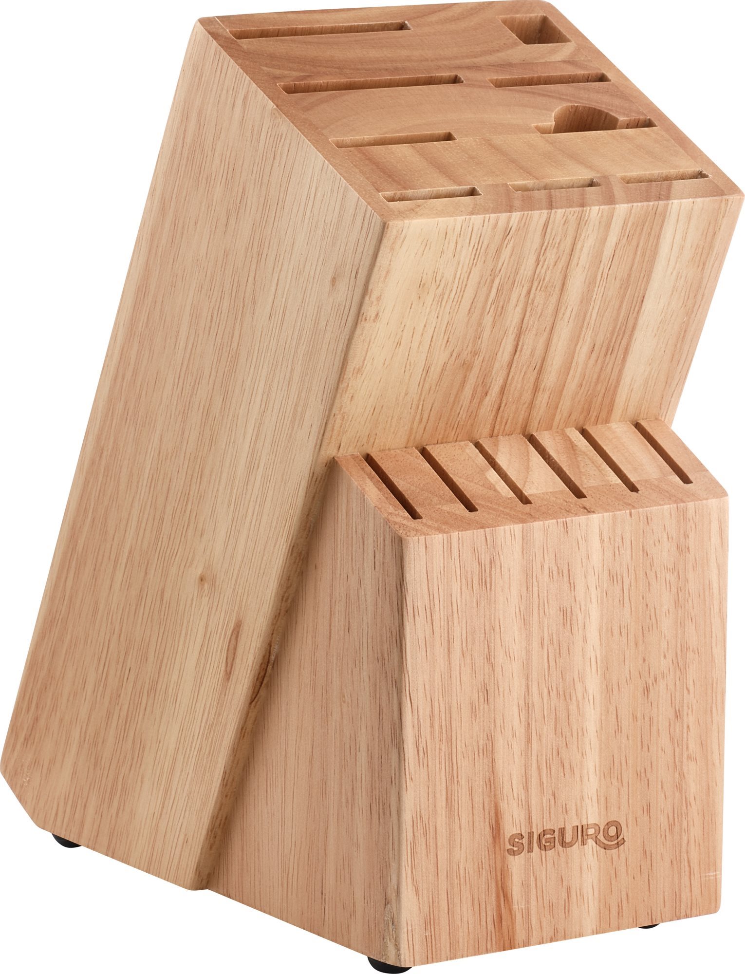 Siguro Dřevěný blok Rustic pro 13 nožů a nůžky/ocílku