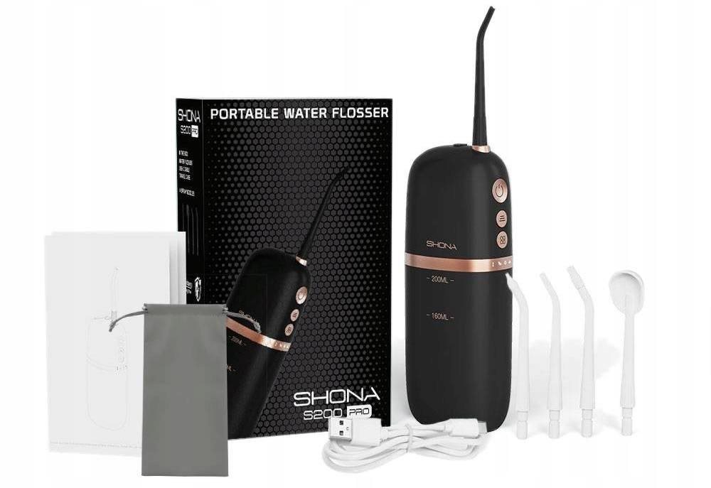 SHONA S200 PRO černá - 200 ml/4 nástavce/1000 mAH