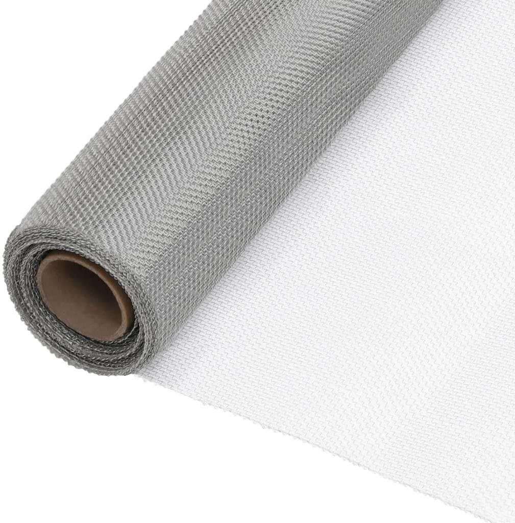 SHUMEE Síť proti hmyzu nerezová ocel 112 × 500 cm stříbrná