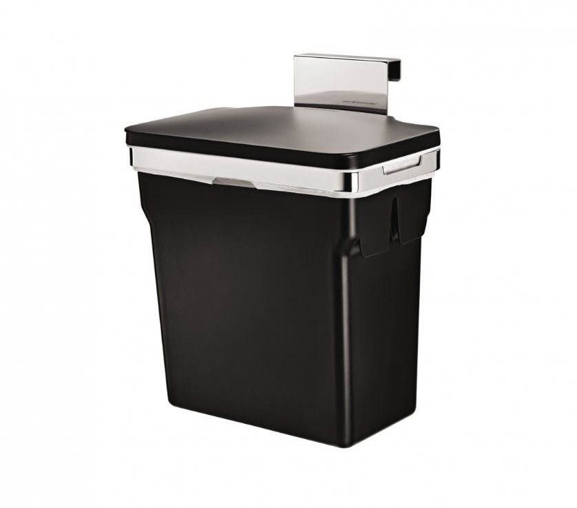 Simplehuman Vestavný koš 10l, chromovaná ocel, plastový kbelík