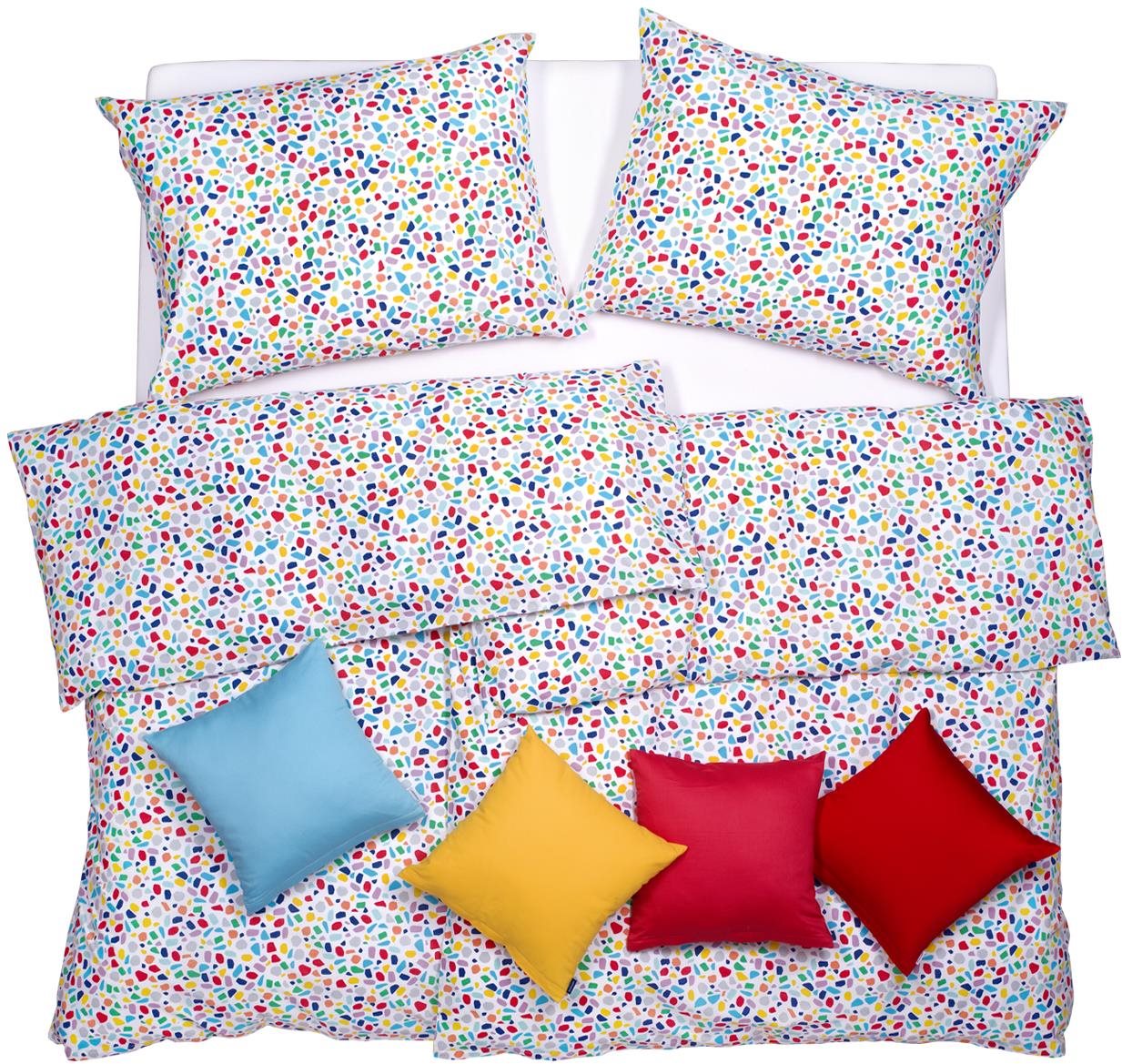 SCANquilt povlečení KLASIK DESIGN barcelona pestrá 140 × 200/70 × 90 cm