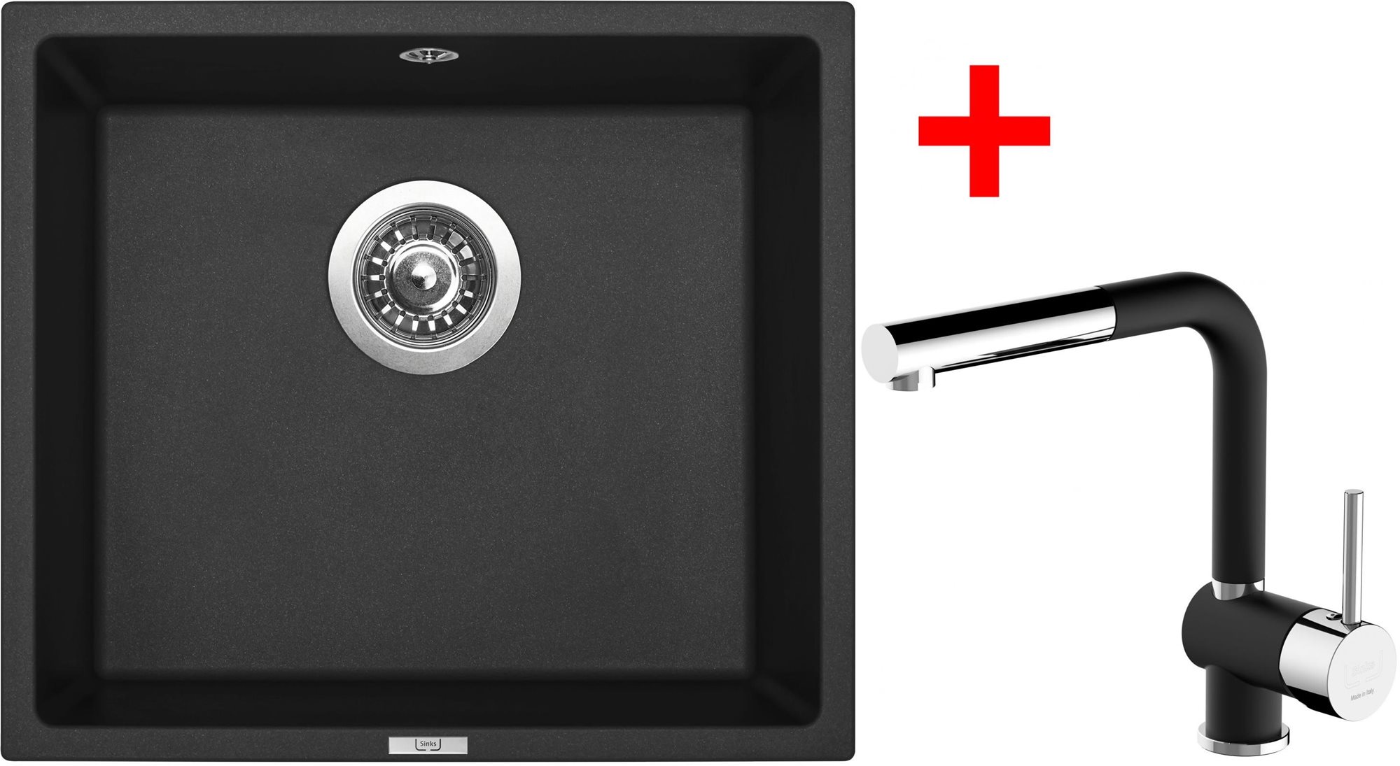 Sinks Frame 457 Pureblack + Mix 3 P GR