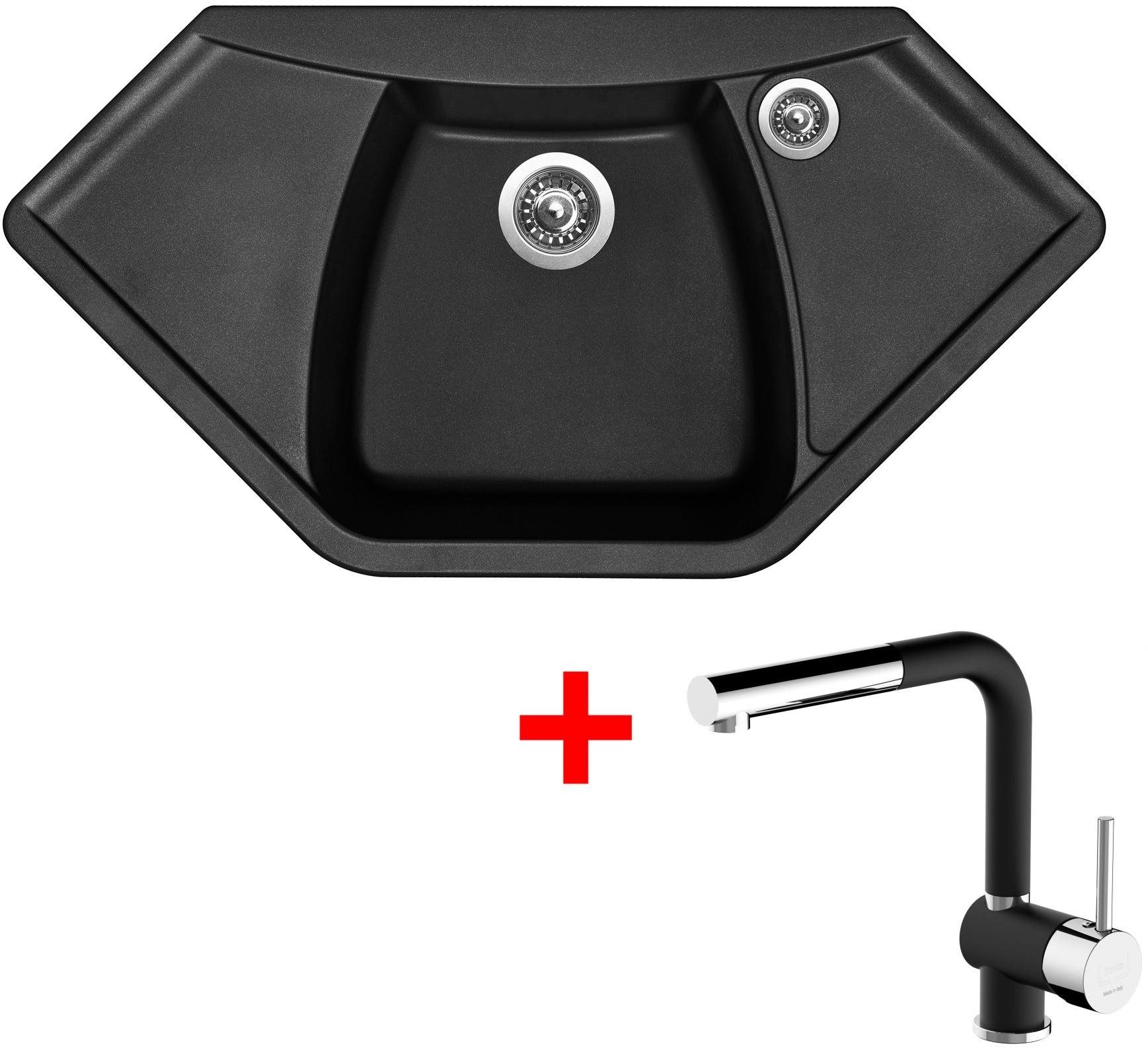 Sinks Naiky 980 Pureblack + Mix 3 P GR