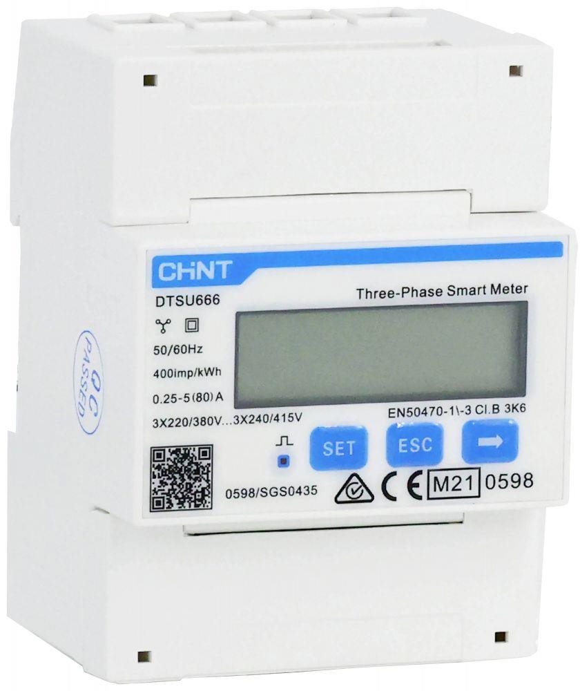 SOFAR SOLAR Třífázový digitální elektroměr Chint G DTSU666 3 × 230/400V 5 80 A RS485 4PMID