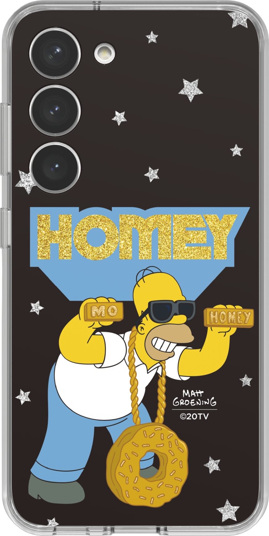 Samsung Galaxy S23 Rámeček Simpsonovi k ochrannému krytu Frame černý