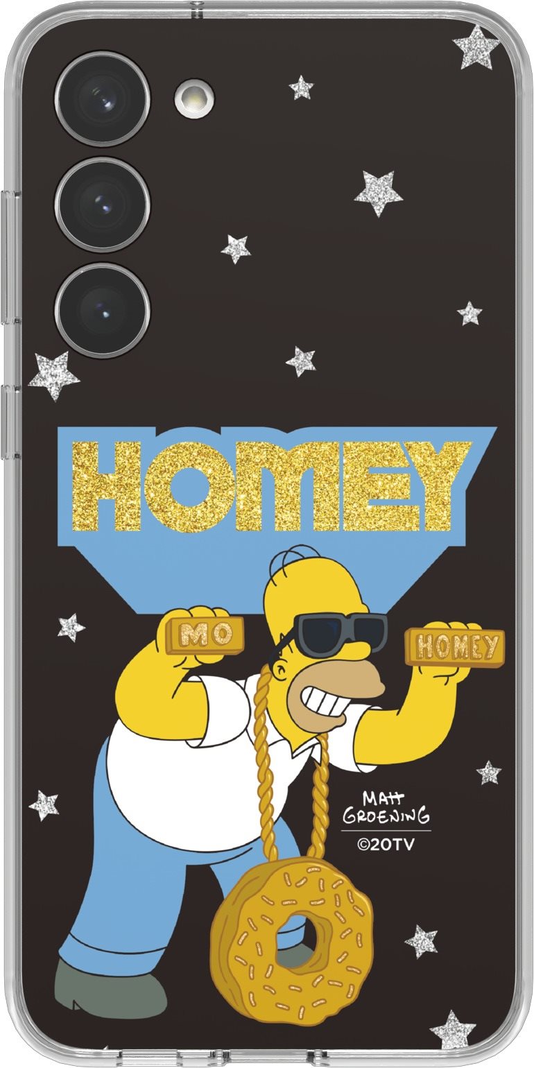 Samsung Galaxy S23+ Rámeček Simpsonovi k ochrannému krytu Frame černý