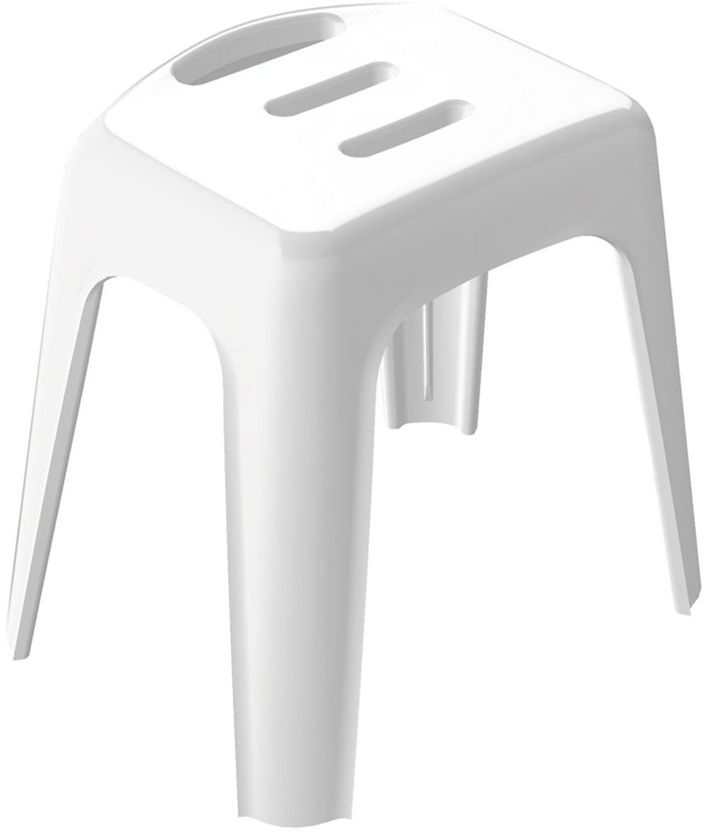 SPIRELLA Sedátko do sprchy HOCKER, bílá, plast, 47 cm, do 130 kg
