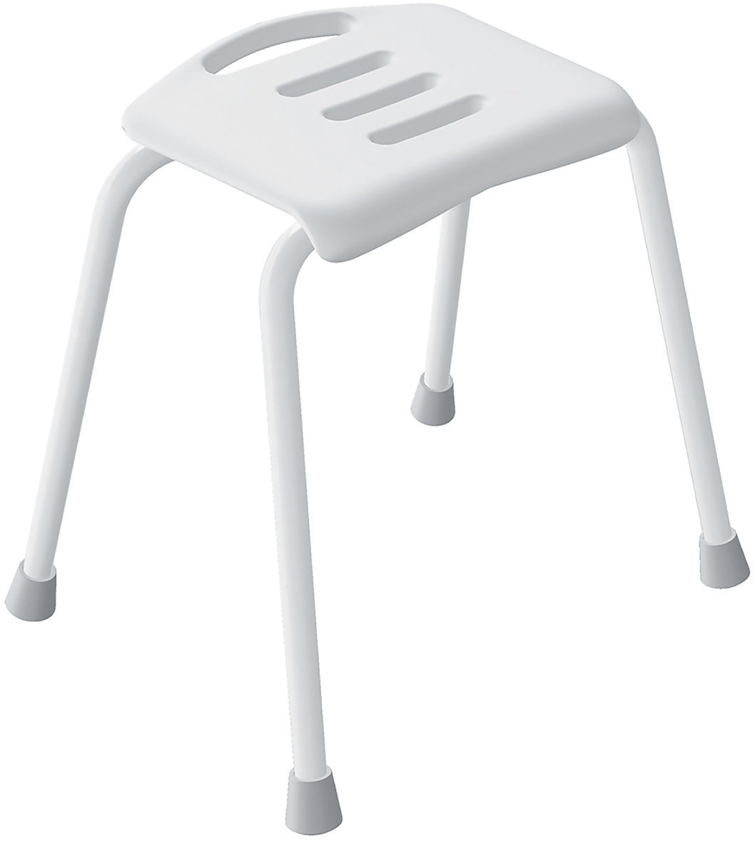 SPIRELLA Sedátko do sprchy SITZ, bílé, ocel, 48 cm, do 130 kg