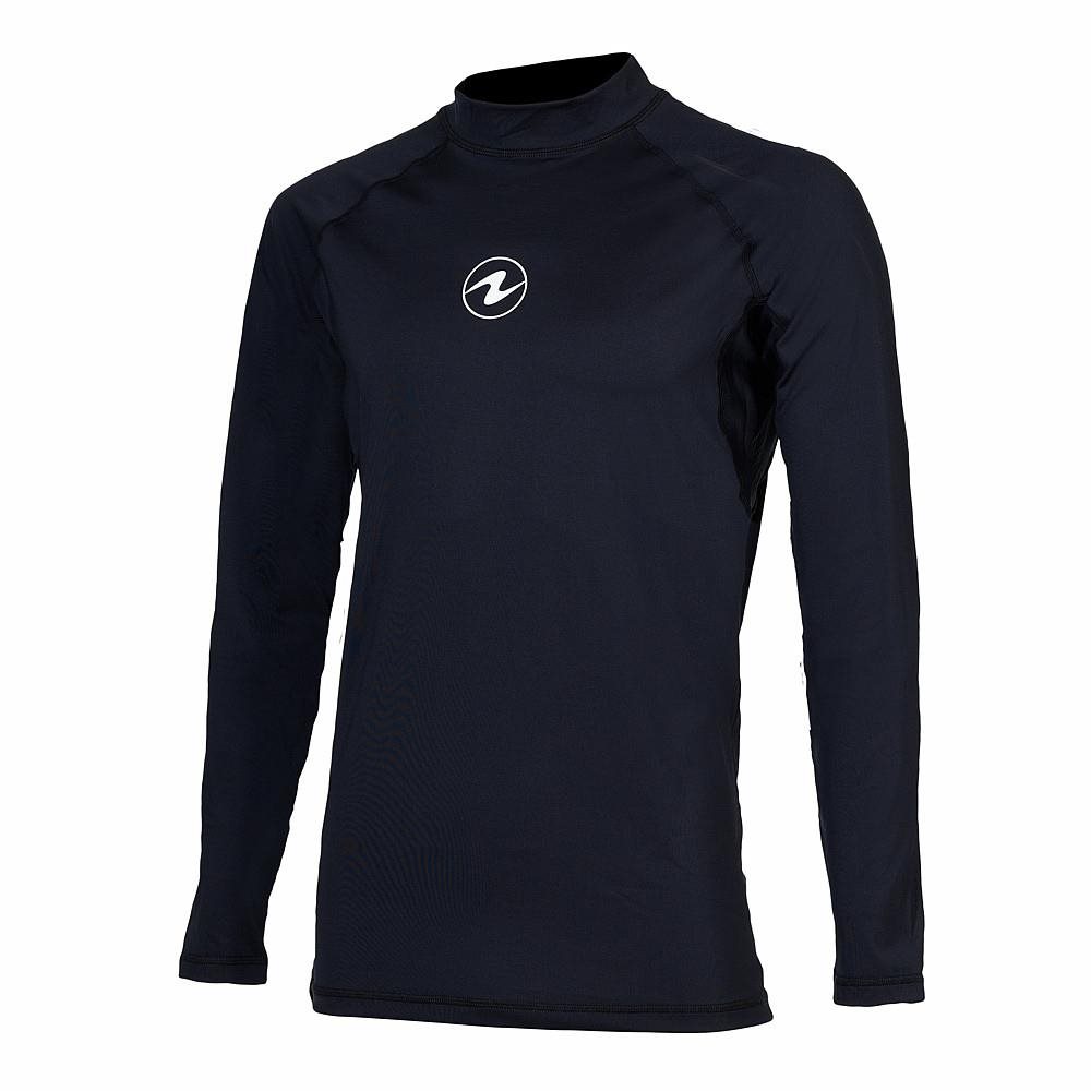 Aqua Lung Pánské lycrové triko Slim Fit, černá, dlouhý rukáv, 2XL