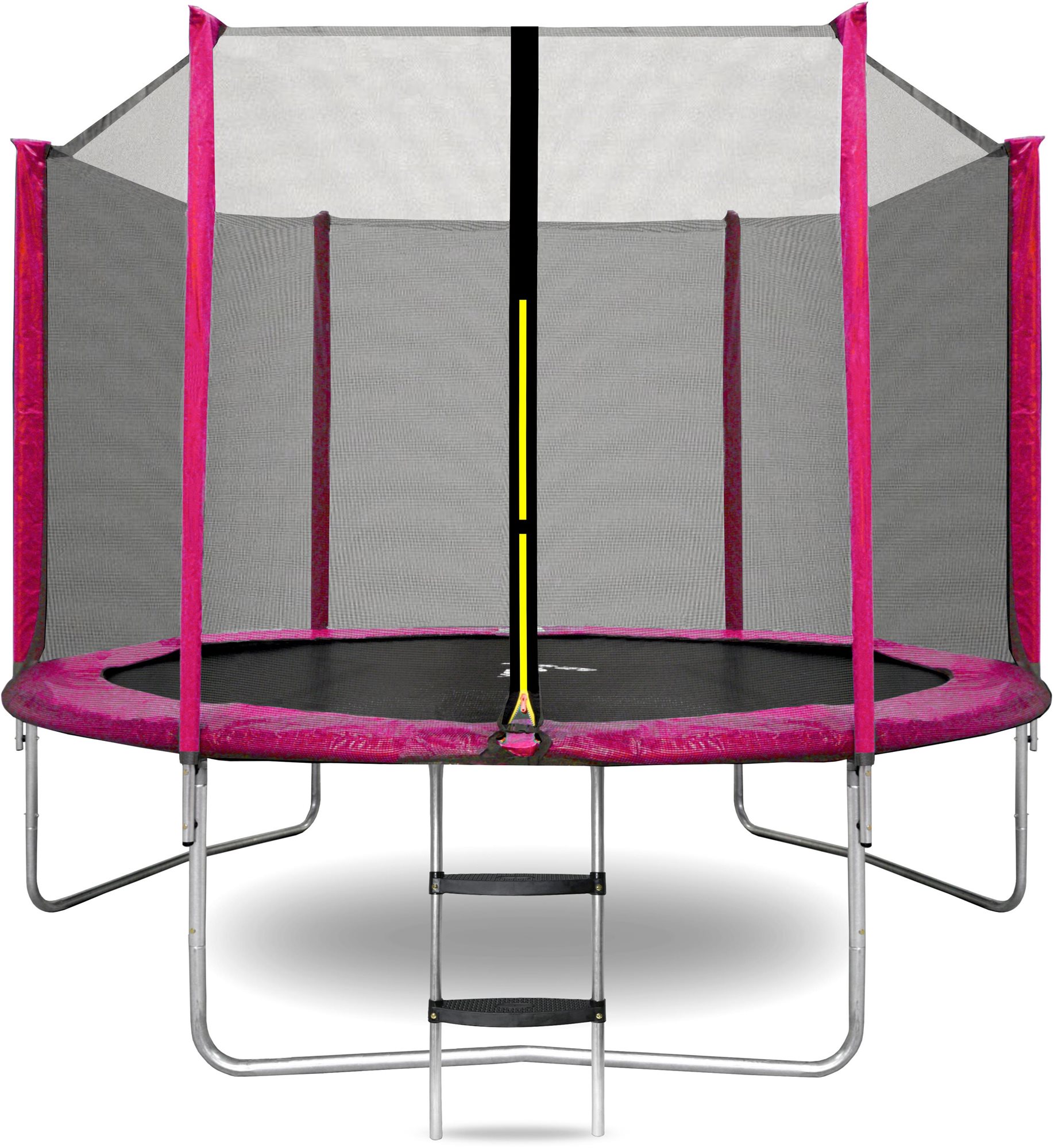 AGA Trampolína SPORT TOP 250 cm, růžová + ochranná síť a žebřík