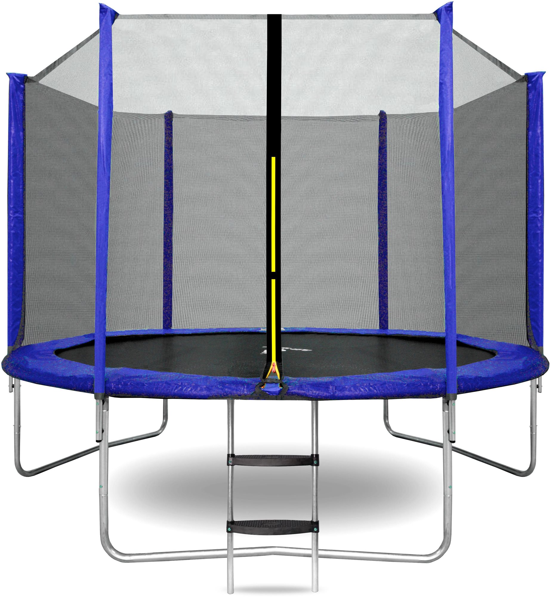 AGA Trampolína SPORT TOP 250 cm, modrá + ochranná síť a žebřík