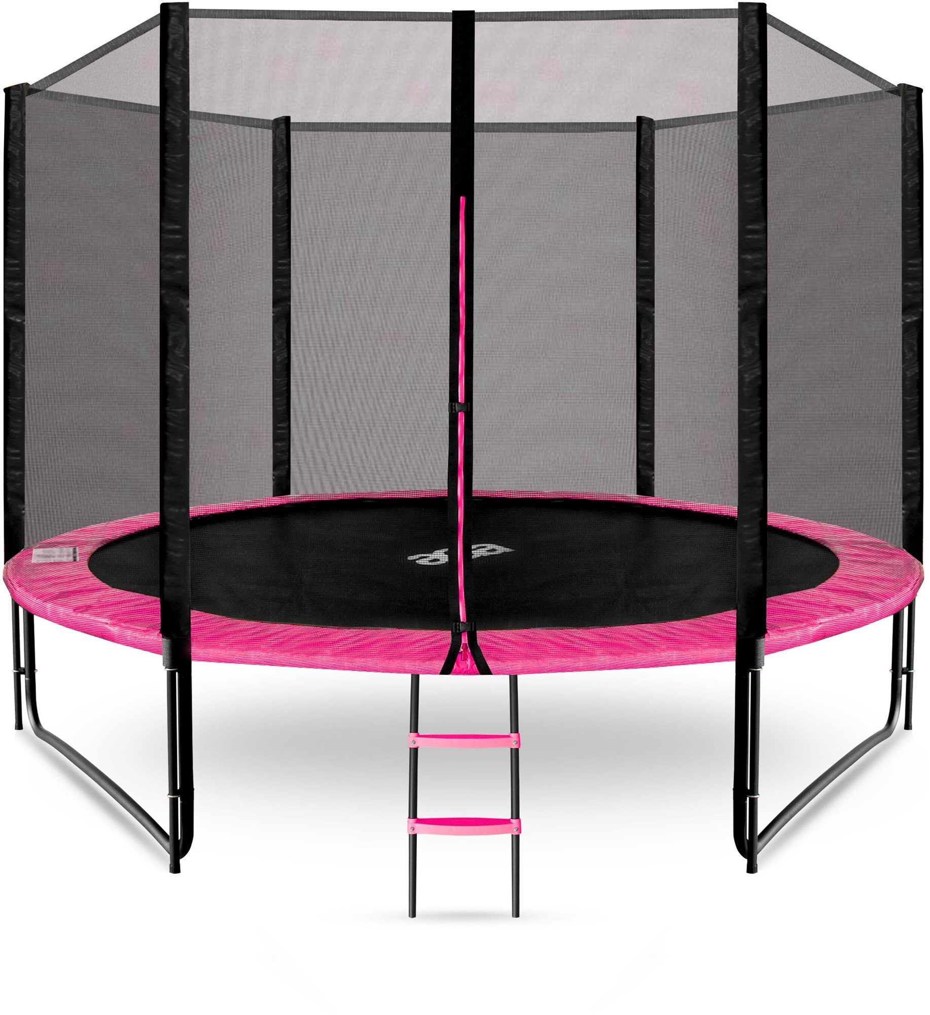 AGA Trampolína SPORT PRO 305 cm, růžová + ochranná síť a žebřík
