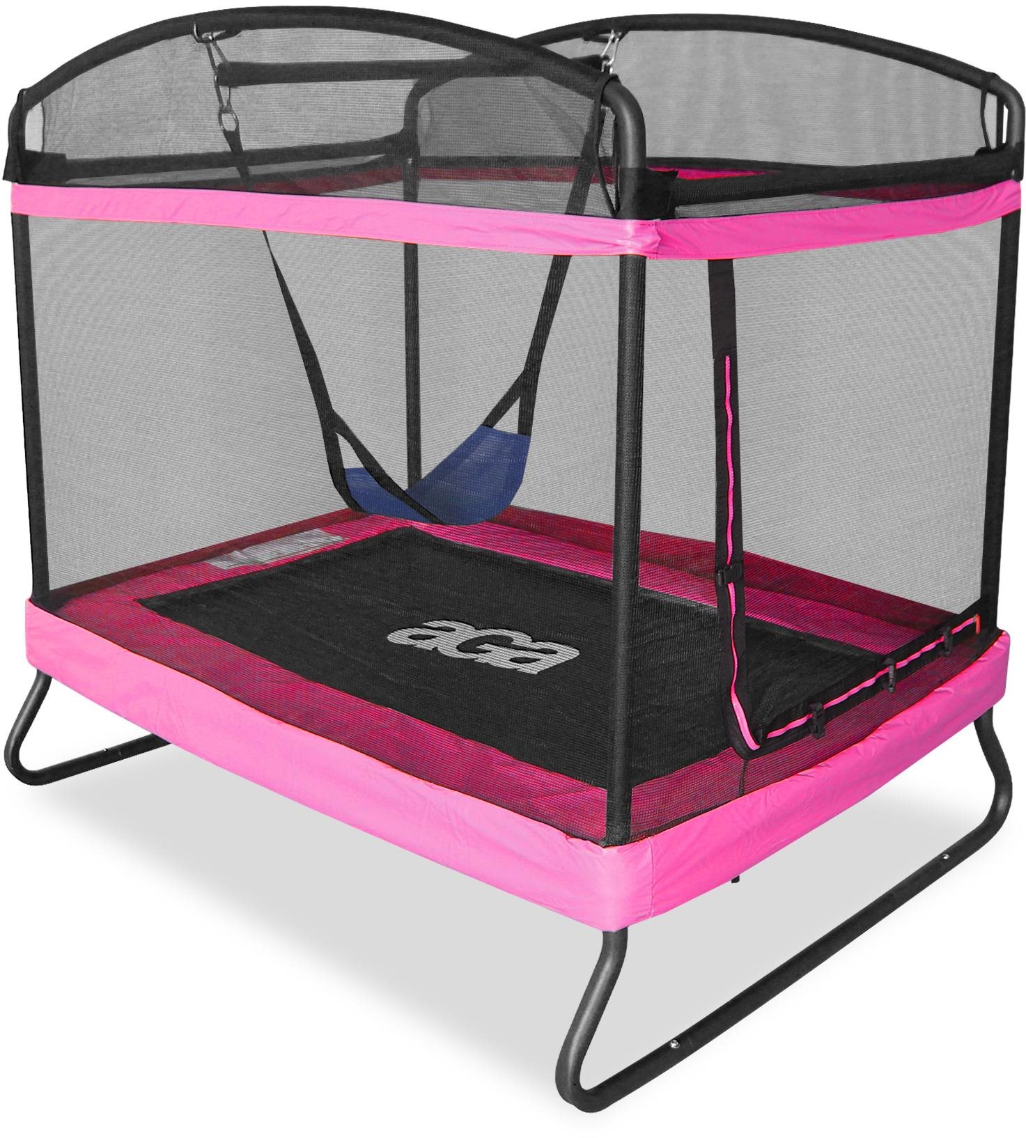 AGA Trampolína obdélníková 122 × 183 cm, růžová