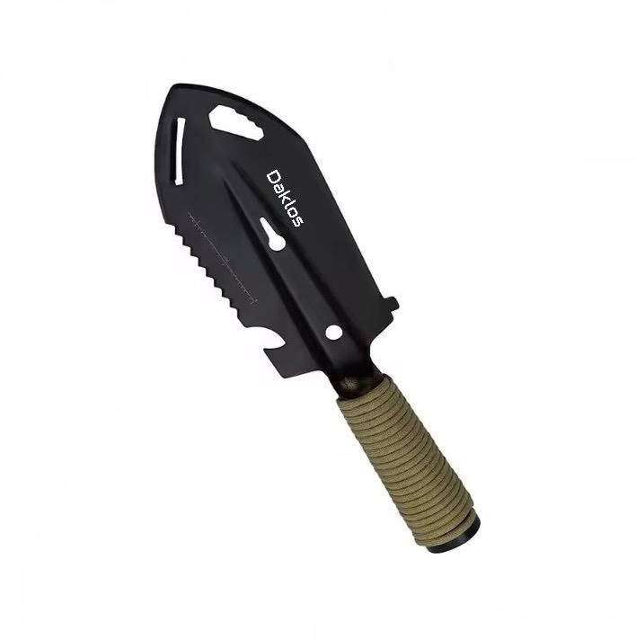 Daklos Miraptor Taktická kempingová lopatka 11 v 1 pro přežití do přírody, černá