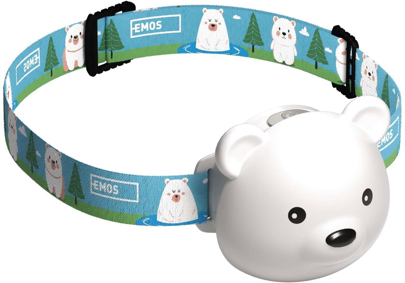 EMOS LED nabíjecí čelovka medvěd P3543, 80 lm, Li-Pol 500 mAh, multicolor