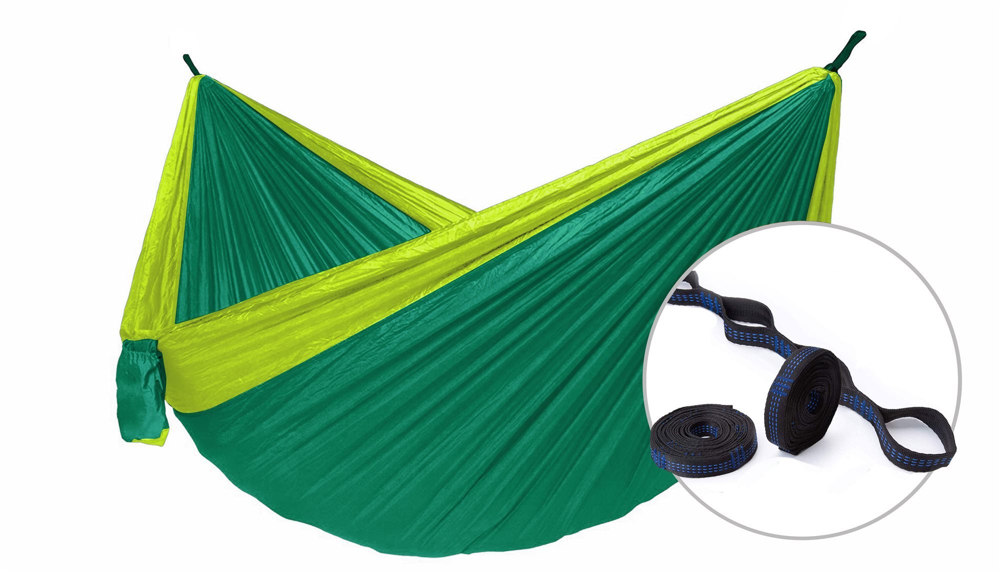 SET- Hamaka Camping (zelená)+Tree strap
